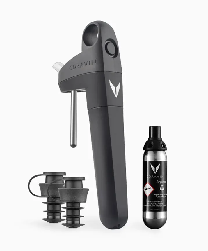 Coravin Pivot con attributi e cartuccia argongas